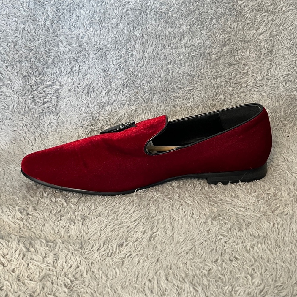 Giorgio Brutini Mens Cowell Red Velvet Loafer Dress Shoes Size 10.5 M - Picture 8 of 15